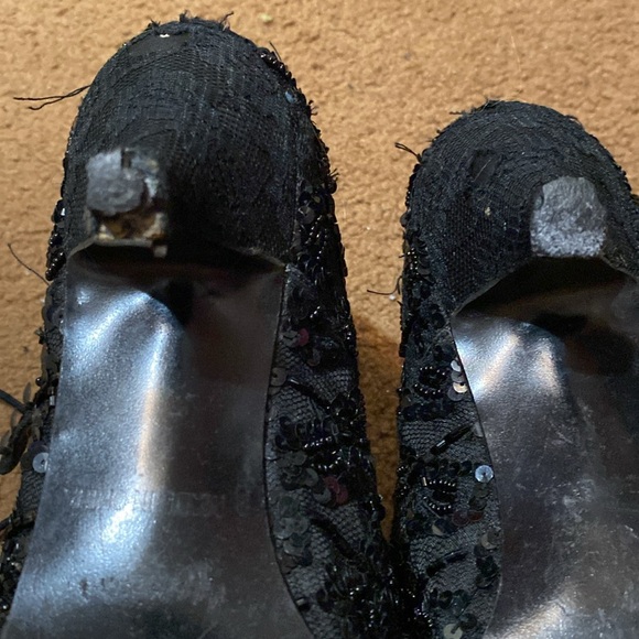 Vintage 80’s black sequin costume boots - Picture 6 of 7